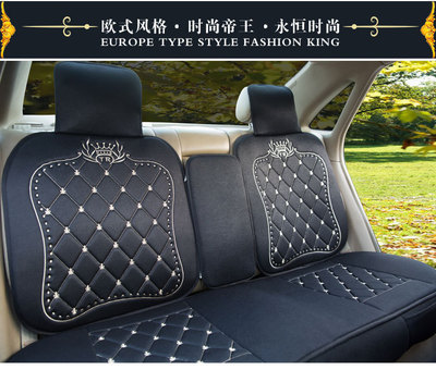 新款汽車坐墊推薦 高檔冰麻四季墊，歐式風(fēng)格通用各大車型